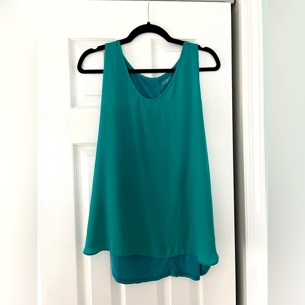 LOFT outlet teal tank top